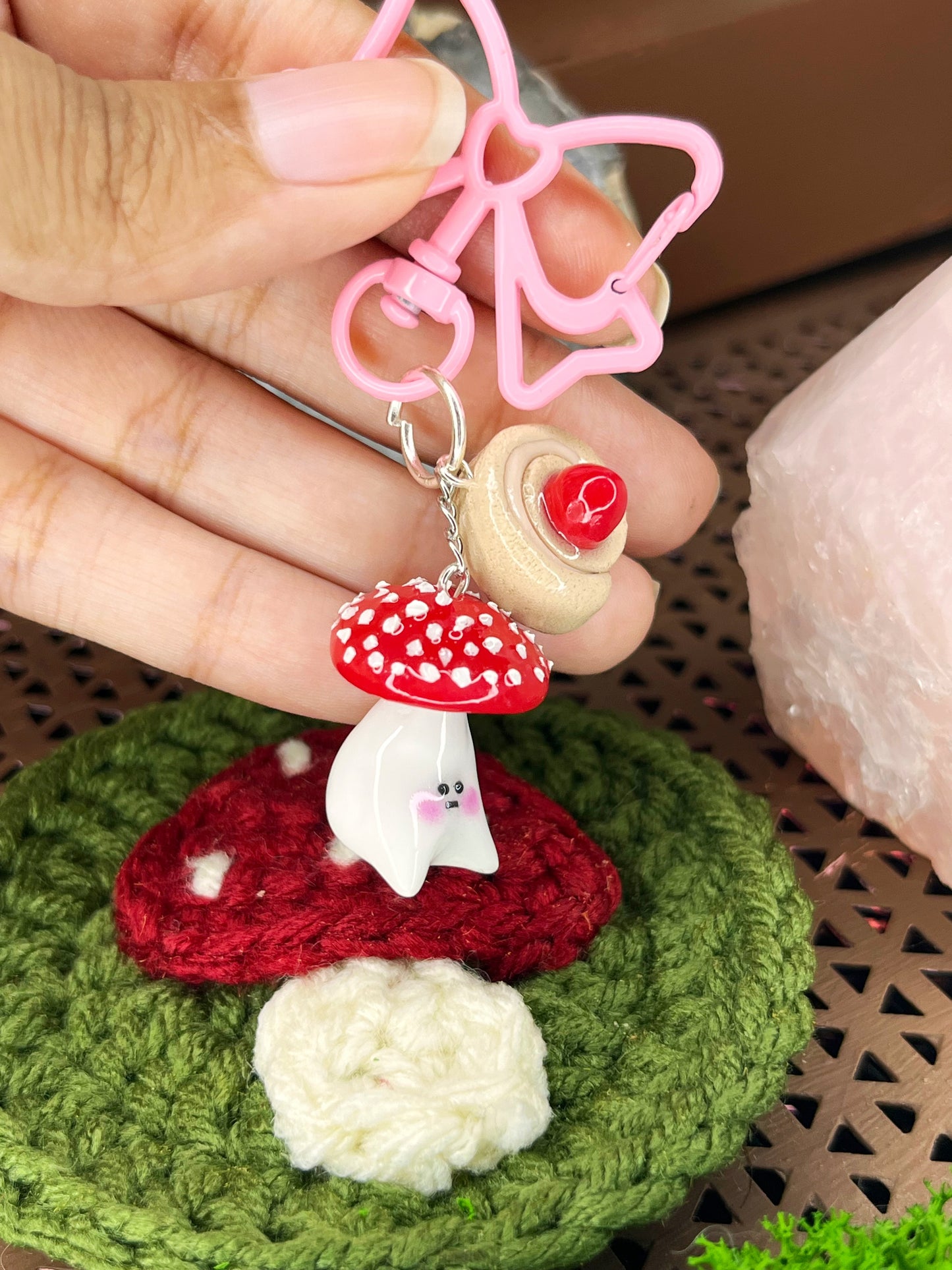 Strawberry Shortcake Mushie Keychain