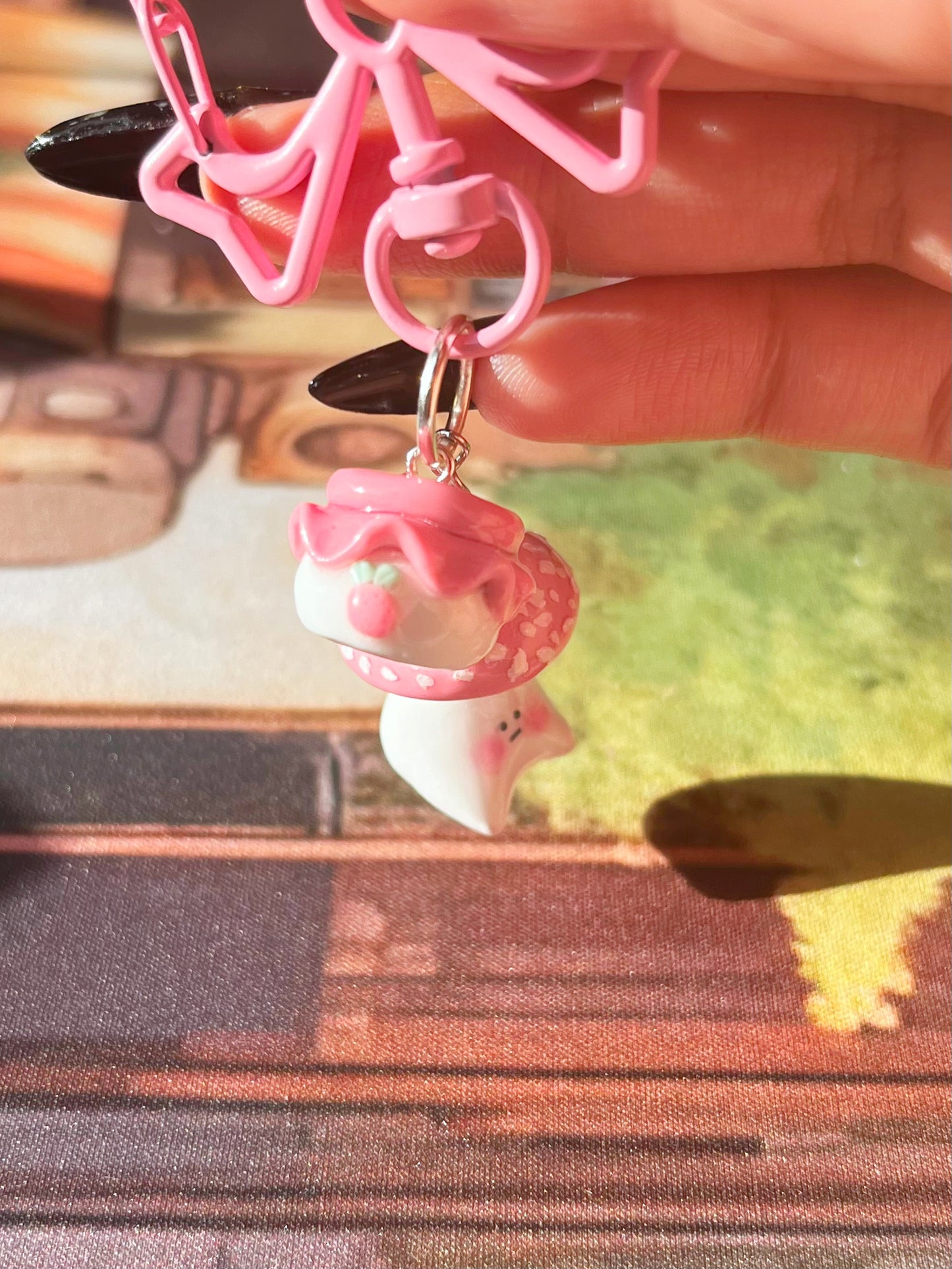 Strawberry Jam Mushie Keychain