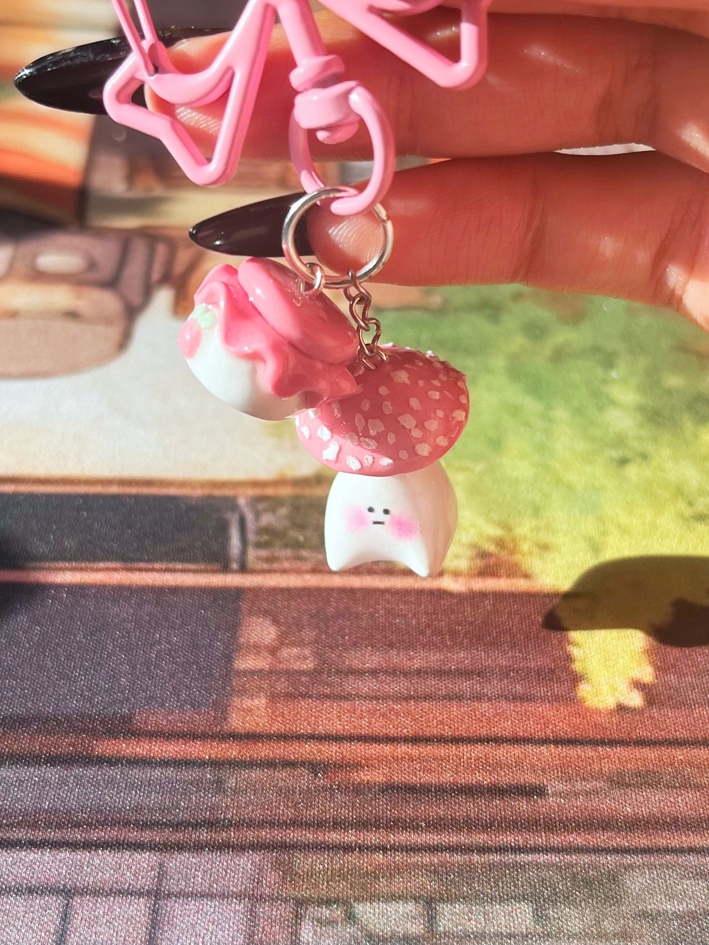 Strawberry Jam Mushie Keychain