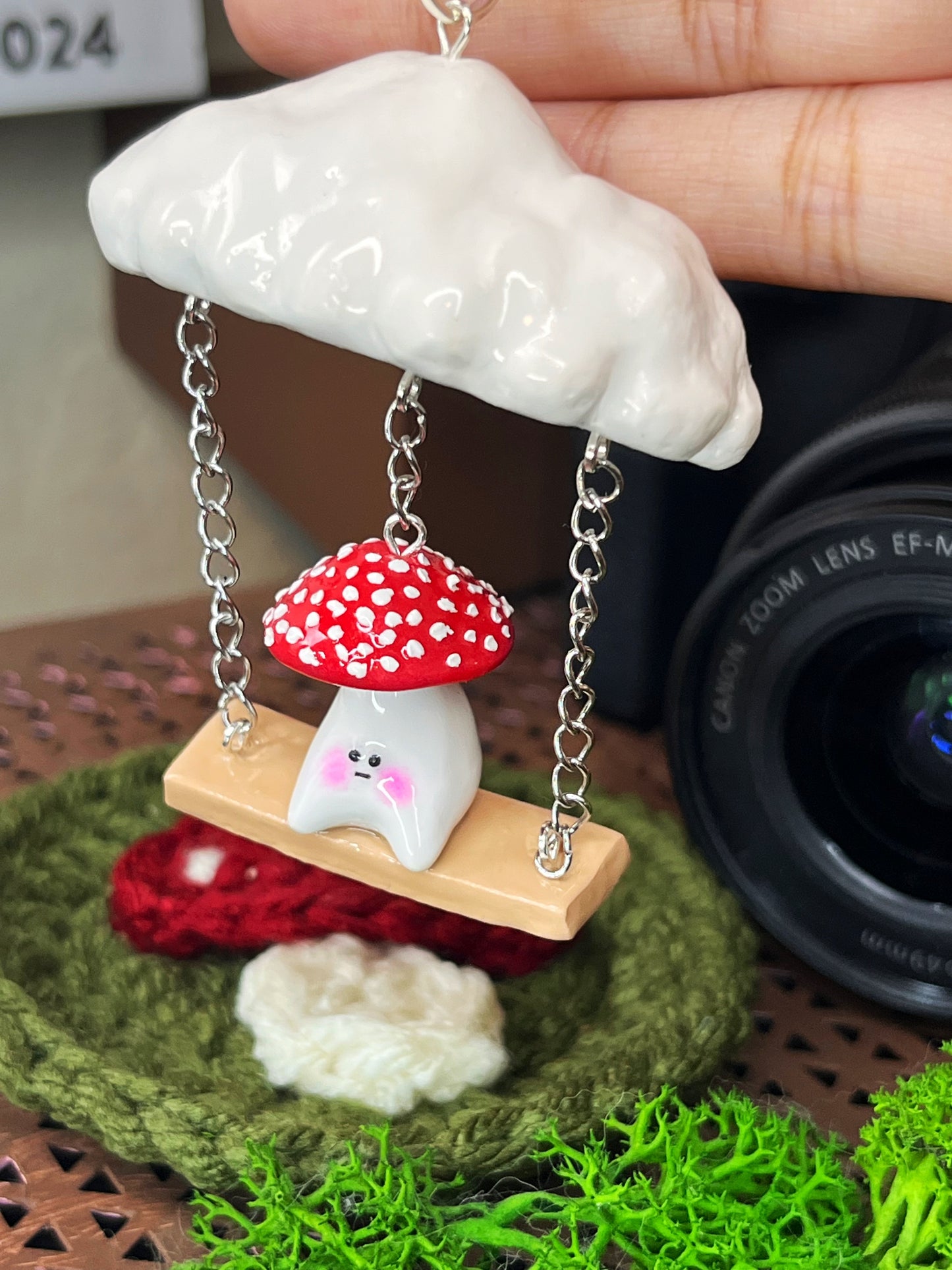 Cloud Mushie Keychain