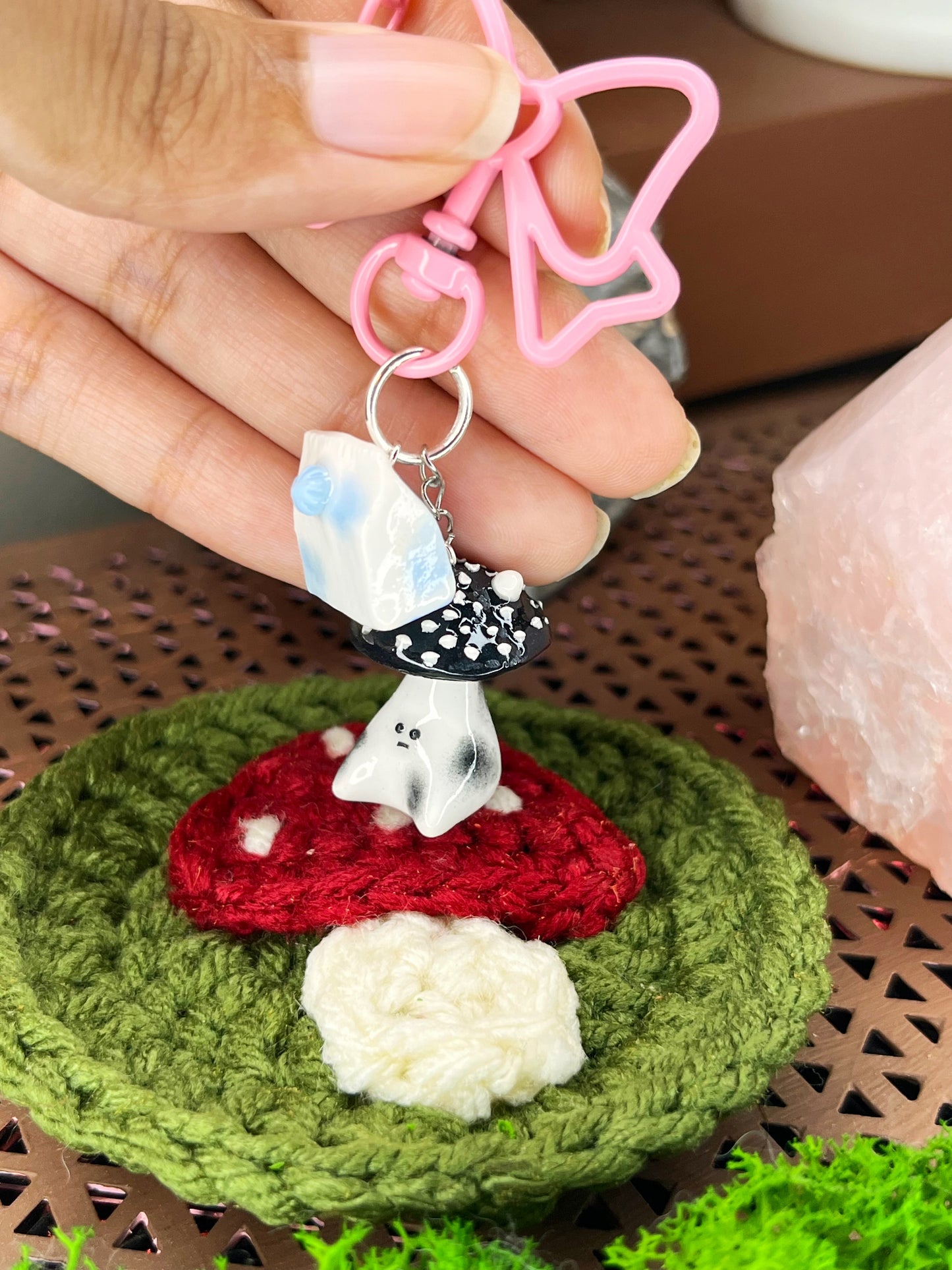 Milk Mushie Keychain